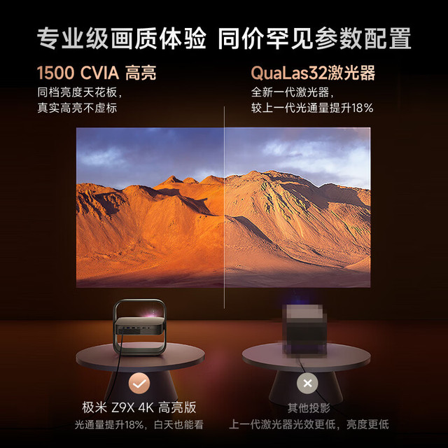 PLUS会员：极米投影 Z9X高亮版 4K 投影仪 基础款