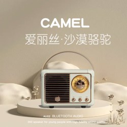 新款2022网红ins收音机复古蓝牙音响低音炮插卡U盘迷你小型家用音箱生日礼物送女生可爱卡通少女心户外便携式