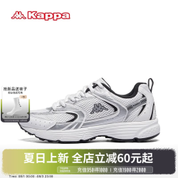 卡帕 男鞋运动鞋子男夏季2023新款软底网面鞋情侣休闲鞋复古跑鞋女 韩国白 40