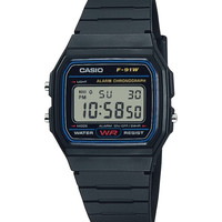 CASIO F91W-1 经典树脂表带 数字运动手表