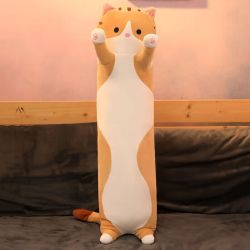 喜梦客 猫咪毛绒玩具长条夹腿睡觉抱枕床上公仔玩偶 50cm