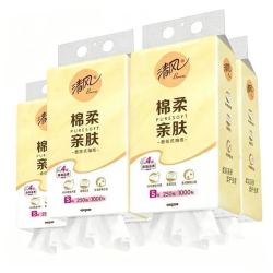 清风 挂抽悬挂式抽纸 4层*1000张*5提