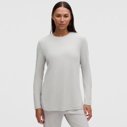 lululemon Ribbed Drapey Softstreme女士罗纹长袖上衣丨lululemon丨LW3JJJS