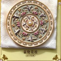 1 北京故宫文创 锦上添花 雀绕花枝 双面折叠镜 随身镜 手持化妆镜 伴手礼