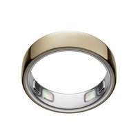 Oura 【破价】Oura 戒指 5 - 金色 - 尺寸 7 - 世界上最小的智能戒指 - 睡眠、活动、女性健康、人工智能顾问,1 周电池寿命,购买前尺寸,Android 和 iOS 兼容
