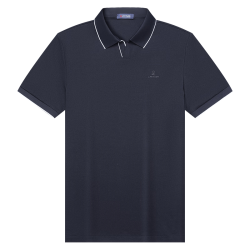梦特娇 长绒棉凉感 藏青 3XL/56 男士POLO衫