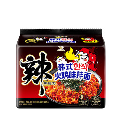 统一 辣翻天韩式火鸡味拌面 120g*5袋 方便面