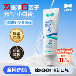参半 密泡净白牙膏亮白洁白去渍温和清新清洁去牙垢60g