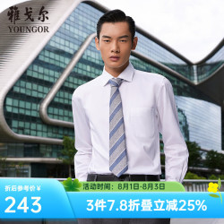 雅戈尔 男士长袖衬衫 YLDP10171BJA1