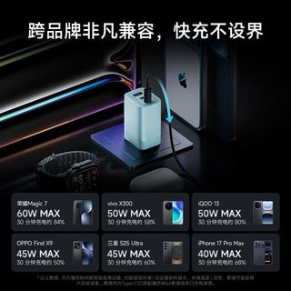 酷态科 6号MINI 90W氮化镓快充 多口充电器