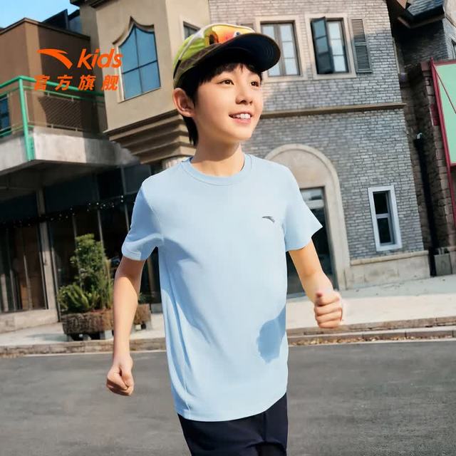 安踏 儿童凉感速干短袖T恤