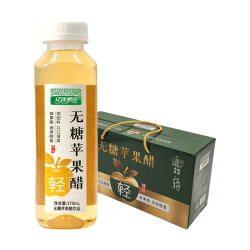 亿佳果园 无糖苹果醋饮料整箱370mL*12瓶塑料瓶酸甜可口节日礼盒装饮品