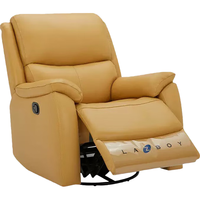 乐至宝 LAZBOY 乐至宝 LAZBOY A617 真皮沙发功能单人 枫叶黄电动