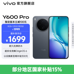 vivo Y600 Pro 10200mAh耐超低温蓝海电池  90W闪充  皓月黑 8GB+128GB