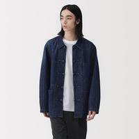 無印良品 MUJI 男式 木棉混牛仔盘扣夹克