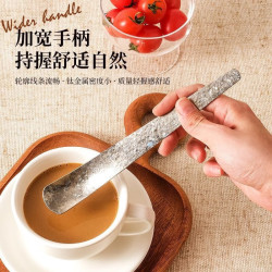 纳有风 纯钛甜品勺 19.7cm