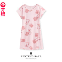 芬腾 女士睡裙新品纯棉短袖可爱夏季 FX25920094