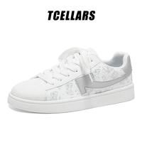 Tcellars 透气小白鞋 低帮轻便舒适休闲板鞋 珍珠白