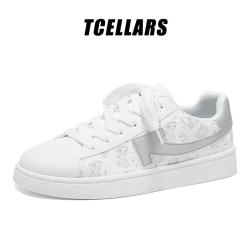 Tcellars 透气小白鞋 低帮轻便舒适休闲板鞋 珍珠白