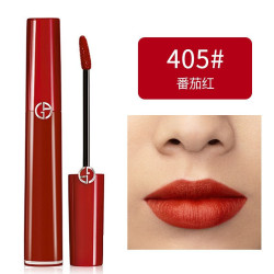 ARMANI beauty 阿玛尼(ARMANI) 唇釉臻致丝绒哑光 显色复古口红唇彩6.5ml 液体唇膏红管唇釉405# 烂番茄红