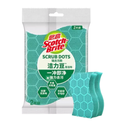 3M 洁力豆海绵百洁布 2片 绿色