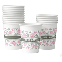 加品惠 CJ-3130 加厚纸杯 245ml*100只 一次性餐具