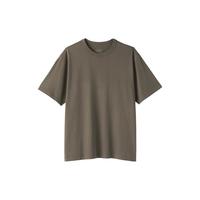 MUJI/無印良品 男式传统制法圆领短袖T恤 深咖啡色 M