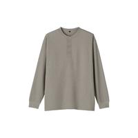 MUJI/無印良品 防紫外线华夫格亨利领长袖T恤