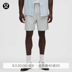 lululemon 丨LuluLinen 男士松紧腰短裤 7" LM7BLRS 蒸汽灰 XS