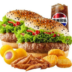 华莱士 牛鱼虾堡双主食6件套兑换券·1张