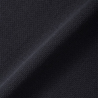 MUJI 男式珠地网眼短袖开领衬衫 炭灰色 S(165/84A)