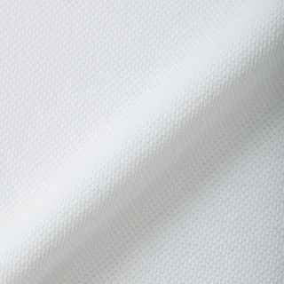 MUJI 男式珠地网眼短袖开领衬衫 AB1QRA6S 米白色 S