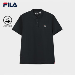 FILA 官方男装针织短袖POLO衫2026夏季新款男士简约通勤基础上衣 传奇蓝-NV XL