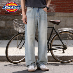 Dickies 牛仔裤男宽松直筒裤刺绣设计美式高街复古长裤