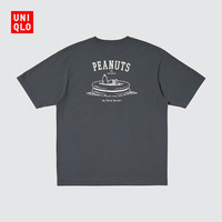 优衣库 PEANUTS UT/短袖T恤男装女装印花/26春夏新款485035 08 深灰色 2XL