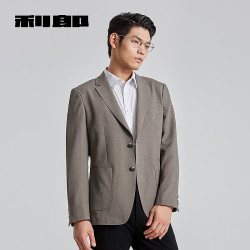 利郎 休闲西服外套男薄款修身25春季商务男士单西 咖色 3XL185/96A