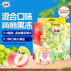 都乐 蒟蒻果汁果冻混合口味100g*3包(白桃+柠檬+葡萄) 0脂肪 儿童零食 混合口味 100g 3袋