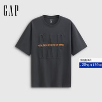 Gap 男女装2026夏季新款纯棉立体logo宽松圆领短袖T恤上衣892355
