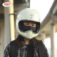 BEASLEY HELMETS 比斯力复古摩托车头盔男全盔3C认证小盔体机车女骑夏季山地盔 极