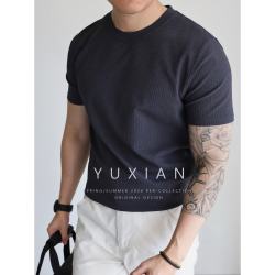 余闲 Solotex零压面料 男士蜂巢轻量吸湿排汗运动弹力抗皱短袖速干T恤