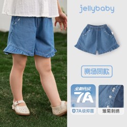 jellybaby 女童t恤短袖2026新款宝宝花朵上衣小童夏季儿童宽松衣服