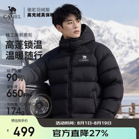 骆驼 户外羽绒服男女同款情侣加厚保暖面包服 A35WR28002 幻影黑 L