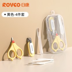 日康 婴儿指甲剪套装新生儿指甲刀宝宝指甲钳防夹肉幼儿童护理剪刀