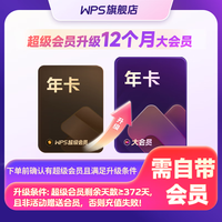 wps 超级会员1年升级大会员1年