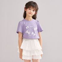 百亿补贴：笛莎 女童t恤短袖夏装中大童套头童装儿童t恤