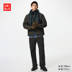 优衣库 弹力休闲长裤男装女装/休闲裤裤子487252 09 黑色 L