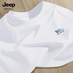 JEEP SPIRIT 吉普男冰丝短袖t恤夏季透气休闲百搭男款半袖运动速干男士上衣