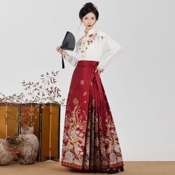 Aseblarm马面裙女款全套正版2026新款 白色上衣+马面裙 M 建议[110-125斤]
