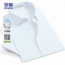 罗蒙 商务短袖衬衫男士半袖上衣夏季中青年休闲高端凉感衬衣