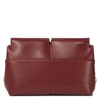 巴宝莉 Burberry 宝石红小羊皮 挎包 EKD Snip Chain Linked Clutch Bag  8095363